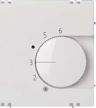 Elso 367100 Zentralplatte Temperaturreglereinsatz Ruf-Abstelltaster urreglereinsatz Joy, perlweiß