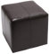 Mendler Sitzwürfel Hocker Sitzhocker Onex, Leder + Kunstleder, 36x36x36cm FSC®-Zertifiziert - braun