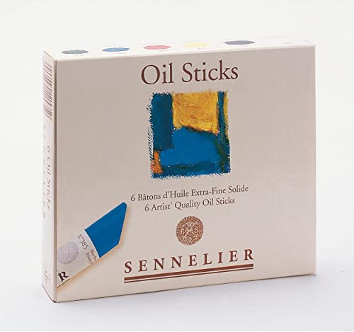 Sennelier Juego de 6 barras de aceite de 38 ml