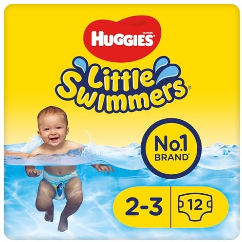 Huggies Little Swimmers - Pañales de natación (tamaño 2-3, 3-8 kg, 3,2-8kg)