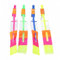 FamilyMall 4 PCS Fun Rubber Band Flying Rocket Rotating Flashing LED Light Arrow Helicopter Toy