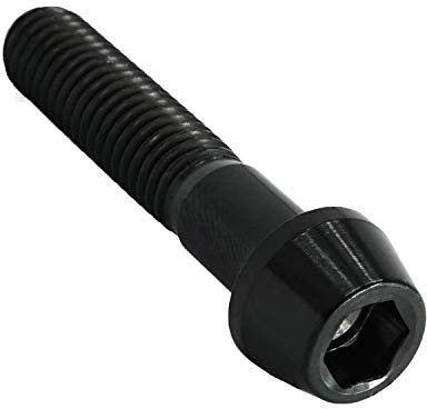 F26 Titan M6 Schraube DIN912 konisch für Fahrrad (schwarz, 35 Millimeter)