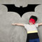 Batman Auto Sticker Aufkleber Dark Knight Gotham Arkham Logo Autoaufkleber (75cm B x 24,8cm H L, Schwarz)