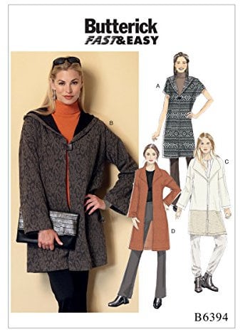 Butterick Patterns 6394 ZZ,Misses Coat,Sizes LRG-XXL, Tissue, Multicoloured, 17 x 0.5 x 22 cm