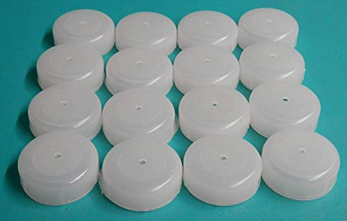16 New 1 1/4 Plastic White Wrought Iron Patio Chair Leg Insert Cups Glide Caps