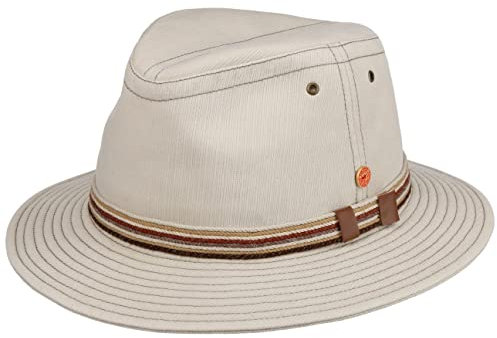 Mayser Menowin Outdoorhut Traveller Krempe UV-Schutz Kordelband Made in EU Herren Sommer Hellbeige 59 cm
