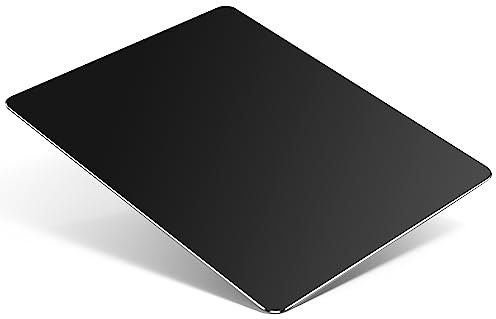 TERRATUTOR Aluminum Metal Mouse Pad - with Non-slip Rubber Base and Micro Sand Blasting Alloy Surface for Fast and Accurate Control | Black