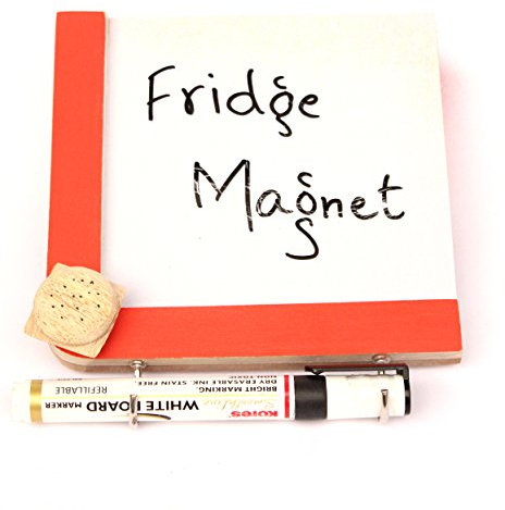 ivei Kühlschrankmagnete aus Holz mit Whiteboard und Haken – Burger