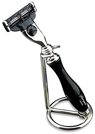 Gillette Mach3 Rasierer in Schwarz & Edelstahl Stand | Men's Shaving & Grooming Essentials> Geschenk für Ihn