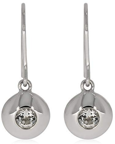 XEN Ohrhänger mit Weißtopas ca. 0,6 ct. rhodiniert