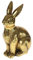 Profisparen Osterhase Dekofigur Gold/Silber Rabbit 41 cm (Gold-Rabbit)