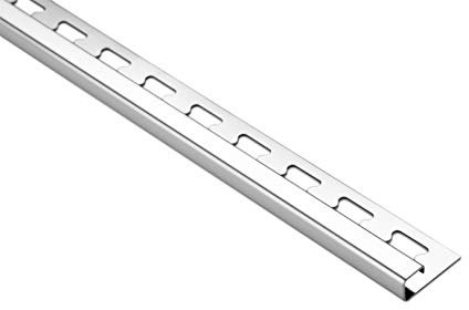 Binari per piastrelle HEXIM/Binari in acciaio inox, argento lucido 2 m - Ampia scelta di altezze e profili dei binari, acciaio inox V2A - Profilo quadrato da 8 mm