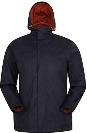 Mountain Warehouse Torrent Jacke für Herren - Wasserfeste Regenjacke, leichter Mantel mit versiegelten Nähten, Freizeitjacke - Frühling, Sommer Marine X-Small