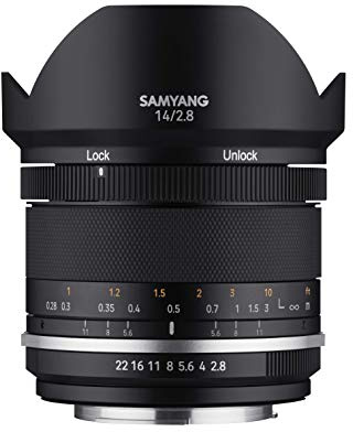 Samyang MK2 14 mm F2.8 Ultra-Weitwinkelobjektiv für Nikon mit integriertem AE-Chip (MK14AE-N)