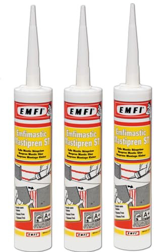 Neopren-Kontaktkleber, Montagekleber, alle Arten von Materialien, Sperrholz, Sockelleisten, Leder, Holz, Französisches Produkt für MadeInNature (Mastipren ST, 12 Stück)