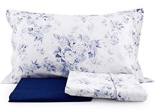 Bossi Completo Sacco Copripiumino Letto 100% Puro Cotone Percalle Pettinato Sacco + Lenzuolo sotto con Angoli + Federe (Regina, Matrimoniale Due Piazze)