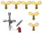 VooGenzek 7 Pieces Key Wrench, Triangle Wrench, 4 Way Multifunctional Utility Key, Bleed Key for Radiator, Plumber Tool Key, for Electric Meters, Water Meters, Gas Meters