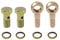 Rrina Lot de 2 raccords de boulons cannelés M12 pour tuyau banjo - Vis d'écrasement pour voiture et moto (M12 x 1,25)