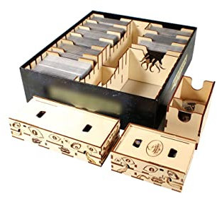 The Broken Token Game Organizer - Arkham Horror: The Card Game Revised Core Set Compatible Organizer, Wooden Storage Box for Tabletop Games