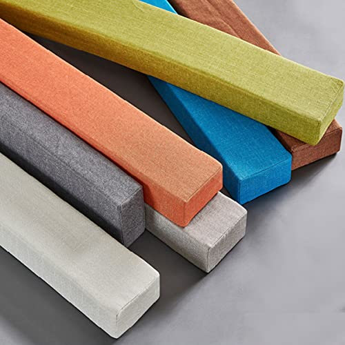 YUR Luxuriöses, weiches Bett-Matratzenfüllkissen, rechteckig, Kopfteil-Lückenfüller, Bezug für Lücke zwischen Bett/Kopfteil/Wand, abnehmbares Nackenrolle, Armlehnenkissen, Grau, 200x10x10cm