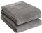 Brentfords Throw Blanket for Bed, Super Soft Cosy Warm Throws for Sofas Large Flannel Fleece Blanket Lightweight Fluffy Single Bed Throw, Slate Grey - 120 x 150cm