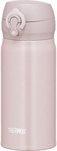 Thermos JNL-355 BEP Water Bottle, Vacuum Insulated Portable Mug, 0.35 L; Beige Pink, Easy to Clean and Easy to Clean, Lightweight Type, One-touch Opening, Stainless Steel Bottle, Hot and Cold