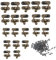 Bztzhm 20 Pezzi Chiusure a Gancio, Antico colore bronzo Hasp, Ganci di Bloccaggio Anticati, Tonalità Bronzo Hasp, Gancio di Chiusura Hasp Antico, per Scatola di Legno Portagioie Armadio Accessori