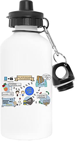 Enigmae Call Me By Your Name Weiß Wasserflasche Aluminium Sports Reise Draussen White Water Bottle Travel Outdoor