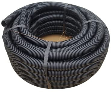 Powerwelde 32mm 25m Wellrohr UV-beständig Leerrohr Kabelschutz Erde Black