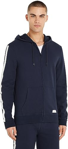 Tommy Hilfiger Uomo Felpa con Cappuccio e Zip, Blu (Desert Sky), XL