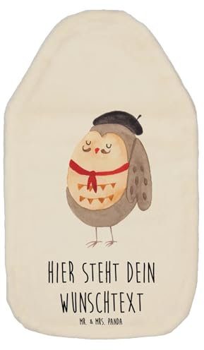 Mr. & Mrs. Panda Personalisierte Wärmflasche Eule Frankreich - Personalisierte Geschenke, französisch, Personalisierte Kinder Wärmflasche,