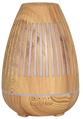 Aroma LED Light Wood Oval Grill Ultrasonic Electric Oil Diffuser