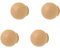 anaan Mushroom Patère Murale en Bois ronde Crochets Muraux Portemanteau mural pour serviettes et manteaux fixé au mur pour couloir cuisine salle de bain Design (Lot de 4 Hêtre)