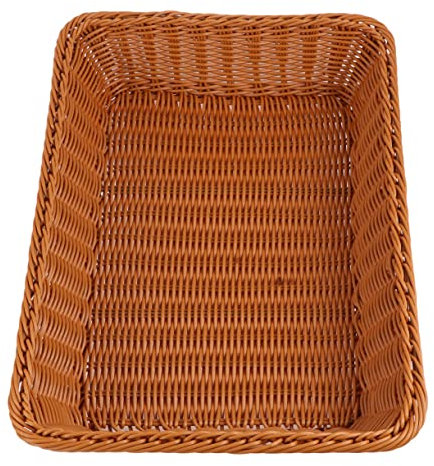 Cabilock Cestas Tejidas Rectangulares Bandeja De Bocadillos De Ratán Cesta De Almacenamiento De Algas Marinas Bandeja De Comida De Pastelería Bandeja De Cesta Vino Comestibles Mimbre