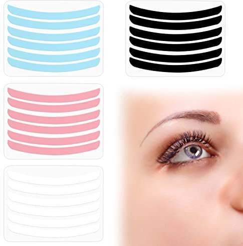 24 Pcs Wimpernlift Band Kit, wiederverwendbare Wimpernlift Pads Wimpernlift Werkzeug, weiche Pads Silikon Perm Band Wimpernlifting Kompensator (4 Farben)
