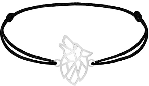 Fauna Bracelet Loup Étain Artisanal — Animal Totem Ajustable, Finition Or ou Argent, Cadeau Femme Homme Enfant, Fabriqué en France