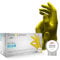 AMPri Guanti in nitrile, gialli, 100 pezzi/scatola, taglia L, senza polvere, stile limone by Med-CComfort: guanti monouso in nitrile nelle taglie XS, S, M, L, XL