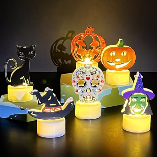 DJLLA Halloween Lights, Halloween Decoration Lights, Halloween Decorations Fairy Lights, Pumpkin Bat Spider Ghost Lights, Halloween Indoor Decorations for Halloween Party