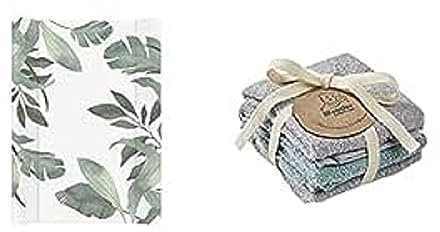 Wickelauflage Keil Exclusiv bei Amazon Motiv Soft Tropical + Rotho Babydesign Waschtücher 3er Set