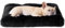 EHEYCIGA Flauschig Hundebett Kleine Hunde, Hundekissen Waschbar, Kuschelig rutschfest Hundematte mit Langem Plüsch, Schwarz, 60x45cm