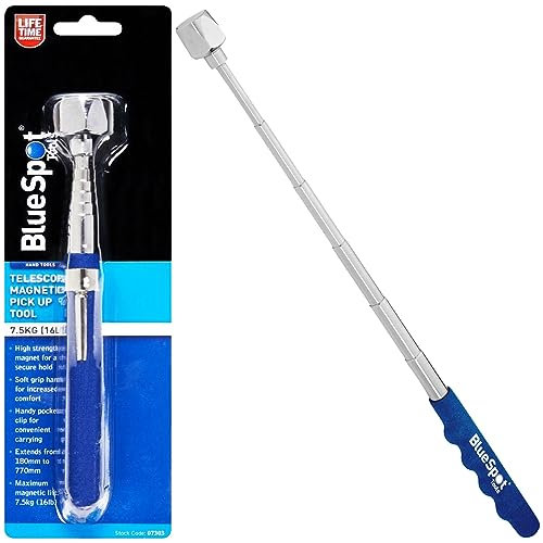 77Cm BlueSpot TELESCOPIC MAGNETIC PICK UP HAND TOOL | 16LB | 7.5 KG | HEAVY DUTY LIFT | NEW | LONG REACH | Mechanic | Garage | Vehicle Parts & Repair Accessories | Hand Tools | DIY | UK FREE P&P