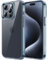 JETech Case for iPhone 15 Pro Max 6.7-Inch, Non-Yellowing Shockproof Phone Bumper Cover, Anti-Scratch Clear Back (Blue)