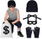 YAOZUP Bankräuber Kostüm, Räuber Kostüm Set, Dieb Kostüm con Augenmaske, Dollar Geldsack, Kappe, Handschuhe, Verbrecher Kostüm für Karneval,Halloween,Einbruch Mottoparty