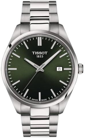 Tissot PR 100 time only Men's Watch with Green Background T150.410.11.091.00 316L Steel case