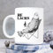 Wandtattoo Loft Tasse bedruckt Lachs mit Bierflasche im Anglerstuhl Relax Relachs Kaffeetasse Kaffeebecher, matt