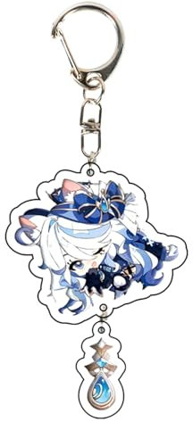 acsewater Genshin Impact Keychain Anime gedruckt Acryl Riser Book Bag Hanging Keychain Anime Fan Keychain Furina,Navia Keychain...
