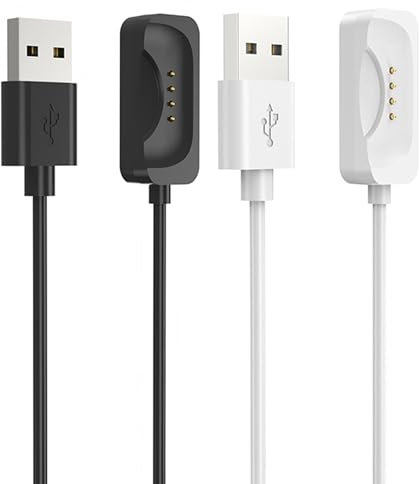 Compatible with ONEPLUS Watch 2R Charger, Blueshaweu Magnetic Replacement Charger Compatible with ONEPLUS Watch 2, 2R Smartwatch (2 Pack-White+Black)