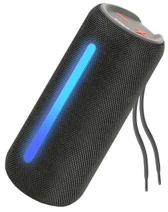 MU LIN cassa bluetooth doccia Portatile Impermeabile cassa bluetooth potente, altoparlante bluetooth portatile, Luce RGB, AUX & Micro SD,NERO 1PZ
