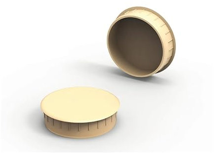 HAFELE 2 Pcs 35mm Plastic Beige Hinge Hole Cover Cap for Kitchen Cabinets