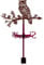 SUPERDANT Eulen Wetterhahn Für Dachmontage Tier Gartenstecker Dekorative Wetterfahne Metall Windrichtungsanzeige Weather Vane Schild Wetterfahnen Für Garten Im Freien Schuppen Terrasse Kupfer Rot